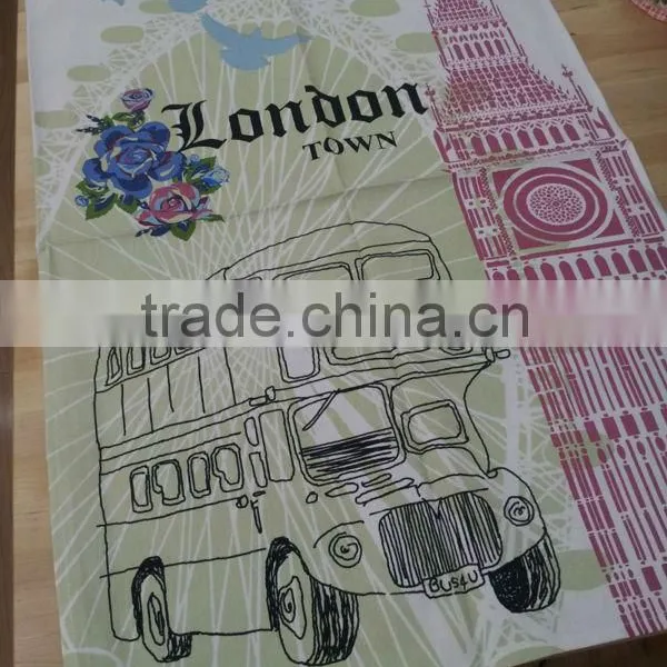 2015 New Fashion Cotton /linen Tea Towels for Home Decoration ,cheap Promotional Gift in High Quality London Street-34 photo-3