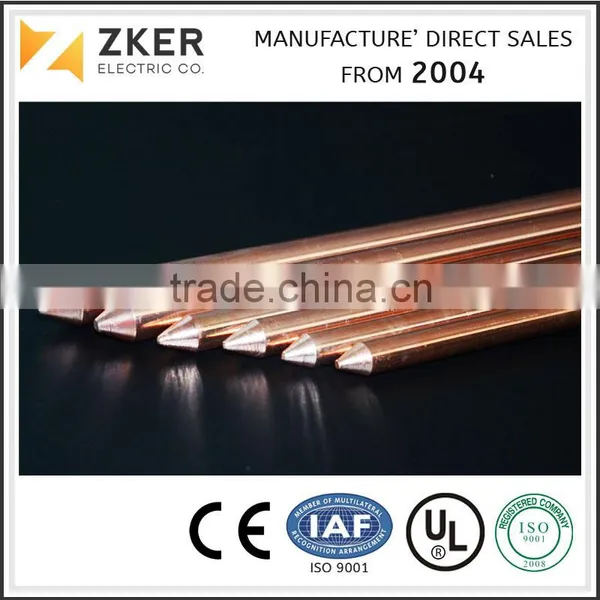 Small Diameter Dia 11mm, 10mm, 9mm, 8mm Copper Ground Rod photo-4
