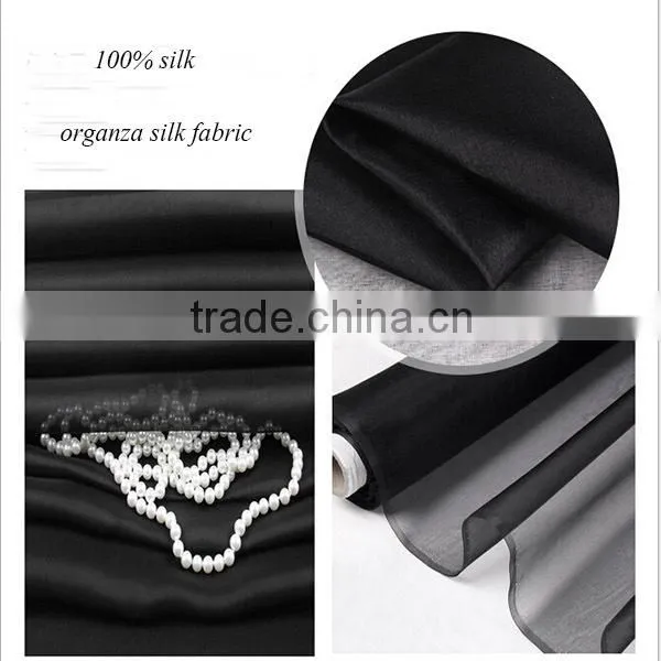 Fashion Custom 108cm Chinese Printed 100% Pure Silk Fabric /100% Silk Organza Fabric photo-3