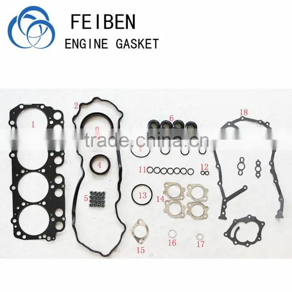 N04C Auto Engine Parts For Toyota Engine Full Gasket Set With Cylinder Head Gasket 04111-81120