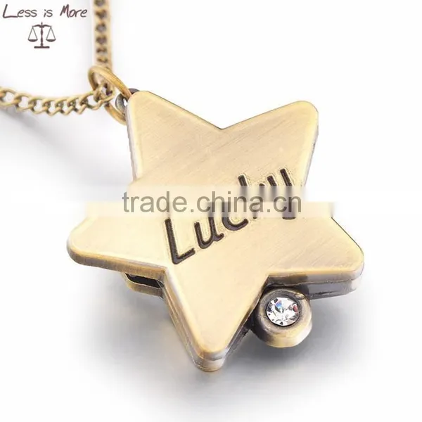Star Metal Hanging Watch ,lucky Watch Pendant With a Chain
