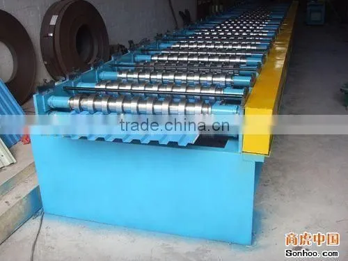 Color Steel Glalvanized Metal Aluminum Glazed Trapezoidal Tile Sheet Roof Wall Panel Double Layer Roll Forming Machine photo-2