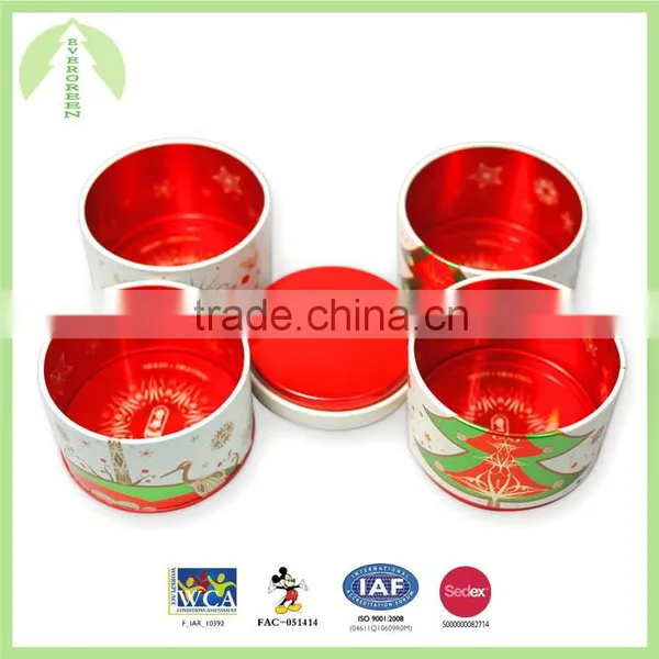 4 Bodies Round Tin Box for X-Mas 2016 Size 8.40*22.35 cm photo-3
