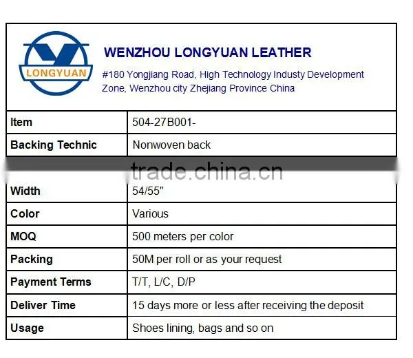 Nonwoven Automotive Fabric PU Sofa Material PU Leather for Sofa photo-5