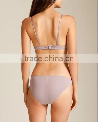Hot Sexy Ladies Wireless and Unpadded Full Cup Lace Bra and Panty Underwear Set photo-2