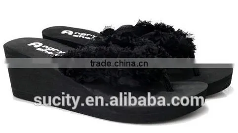 Laters Ladies Black Loafer Comfortable Women Slippers Summer High Heel Flip Flop