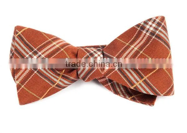 2016 Fashion Checkered Wool Cotton Self-tie Mens Bow Ties photo-5