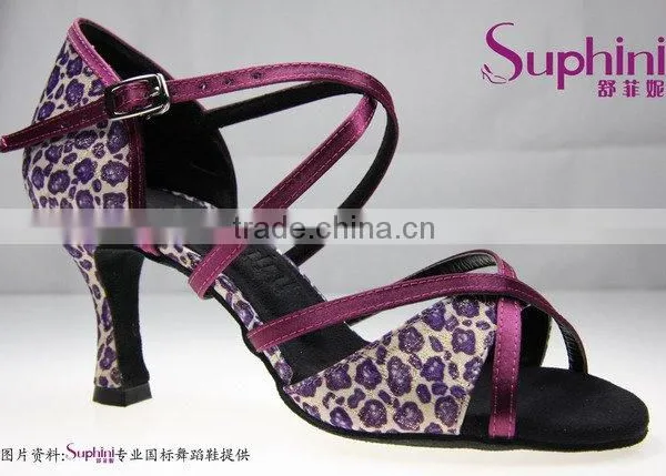 Suphini Beautiful Leopard Colorful Latin Dance Shoes Comfort photo-2