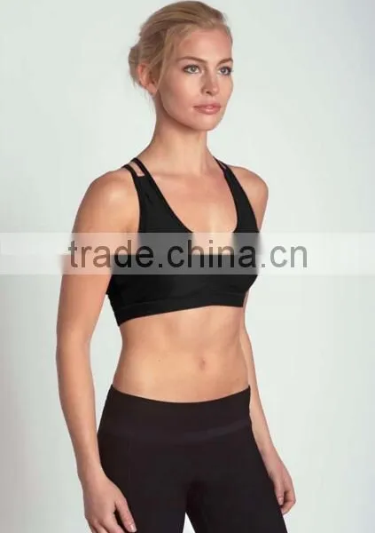 Customized Ladies Gymwear Seamless Workout Top Wear Yoga Push Up Bra photo-4