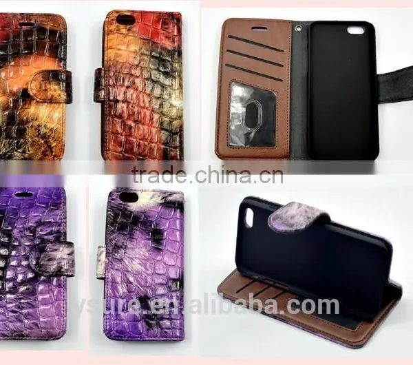 Crocodile Pattern Top Grade Flip Wallet Leather Phone Case For Asus Zenfone Zoom With PVC ID and Credit Card Slots photo-5