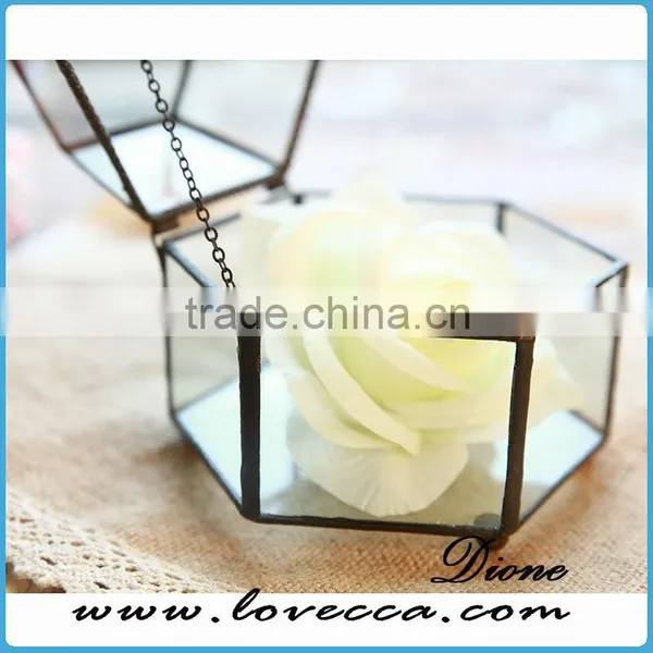 Hot Sale Wholesale Indoor Plant Glass Terrarium Clear Glass Geometrical Hanging Terrarium-hanging Hand Blown Glass Geometric photo-3