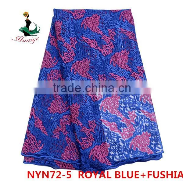 2016 Haniye New Design Lace French Lace Tulle Lace Fabric for Wedding and Party /NYN72 photo-3
