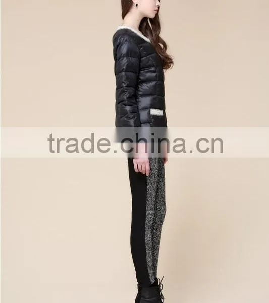 2015 Fashion 100%polyamide Softshell Foldable Black Winter Parka Coats Woman photo-5