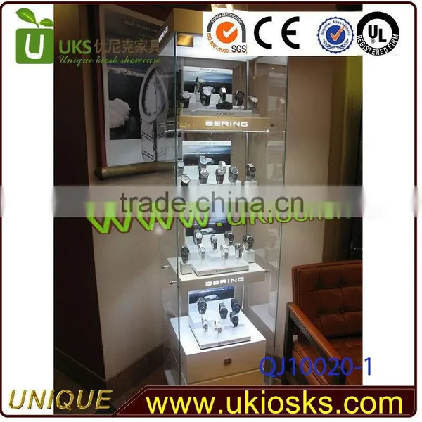 2015 Glass Display Showcase/stand/cabinet,jewelry/watch Glass Display