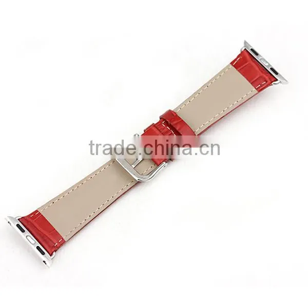 100% Genuine Crocodile Alligator Leather Wrist Watch Straps for Apple Watch photo-4