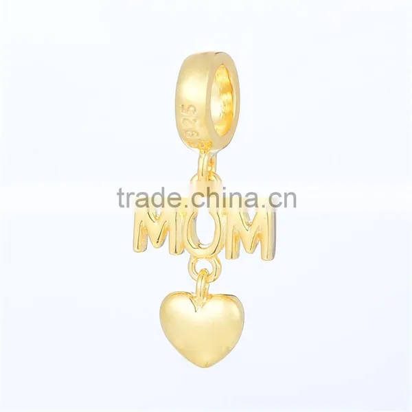 S166 Globalwin Diy Jewelry Fashion Silver 925 European Heart Pendant Charms For Mother photo-2