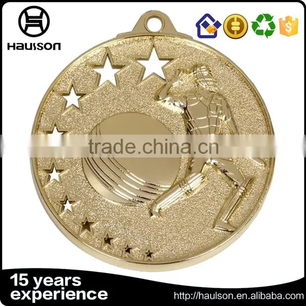 Personalized Custom Hollow Out Casting Embossed Iron Zinc Alloy Antique Gold Brass Plated Football WW2 Sport Medal With Ribbon photo-3