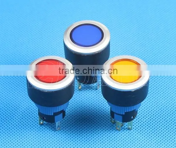 LAS1-AWY-11IM Flat Shape Waterproof Solder Terminal Push Button Switch 22mm photo-5