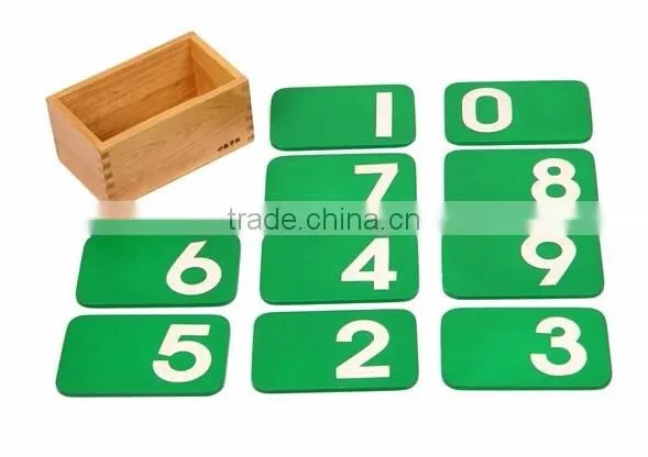 High Quality Wooden Educational Toys Children Montessori Set Digital Learning Board Math Sandpaper Number With Box photo-2