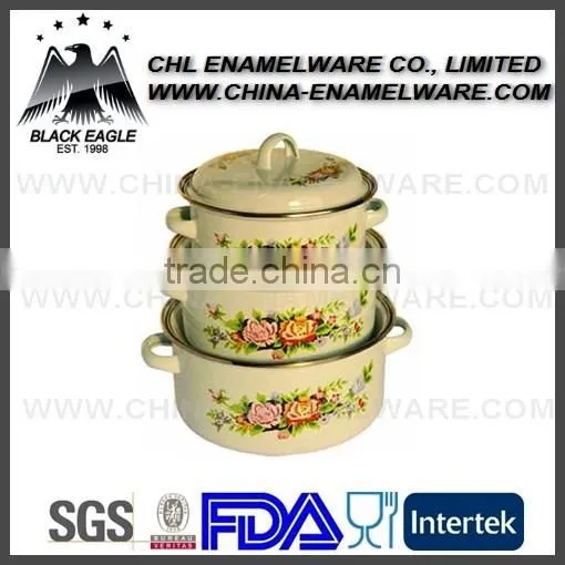Factory Wholesale Customized Logo Decal Enamel Casserole photo-6