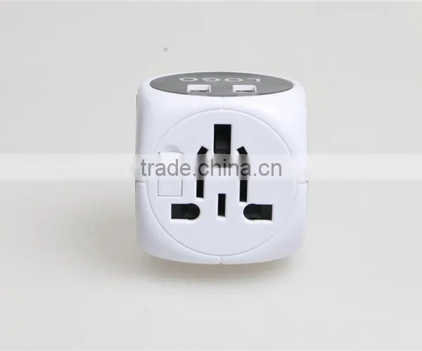 Newest Travel Adapter Universal Plug to American Power Adapter With Double USB Port 250V 2500Ma Universal Travel photo-3