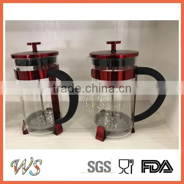 WSCHXX044 Wine-purple French Press Stainless Steel Coffee Maker French Coffee Press Mug photo-4