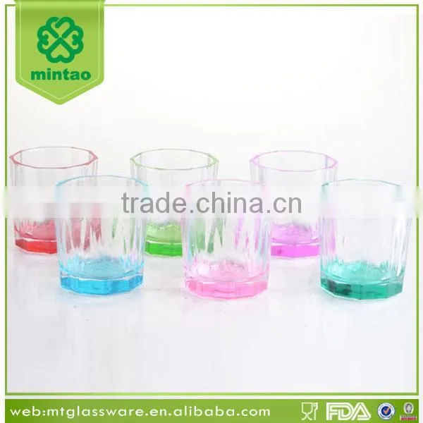 Attractive Design Whiskey Glass With Color Bottom photo-2