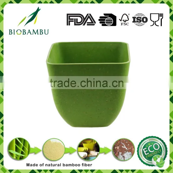 Serviceable Colorful Non-toxic Rice Husk Flower Garden Pot With Tray photo-2