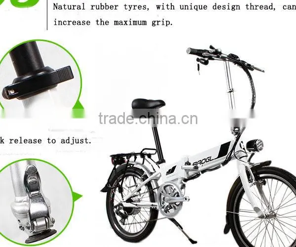 36V 10AH LED Display PAS System 250W 20 Inch Folding Electric Bike photo-3