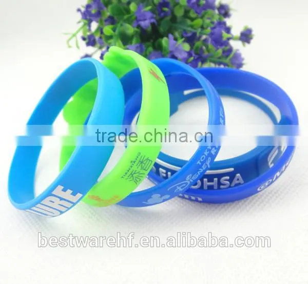 Inkfilled Adult Size 1 Inch Silicone Wristbands photo-6