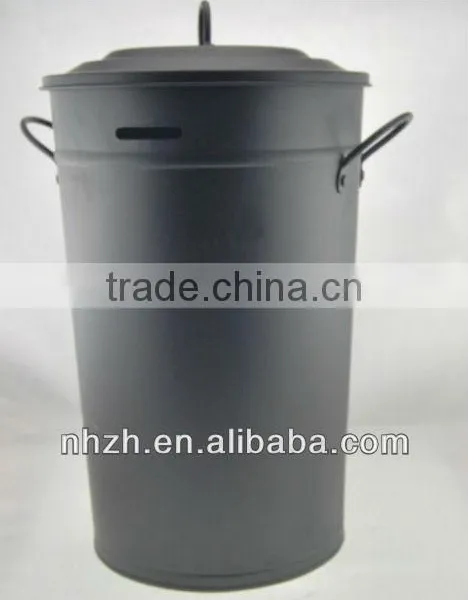 Kitchen Middle Matte Black Iron Bucket photo-5