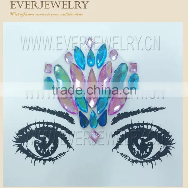 2017 Halloween Colorful Face Jewels