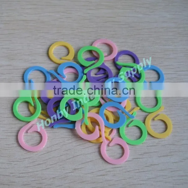 Wholesale 27mm Coloured Plastic Crochet Knitting Spilt Ring Marker