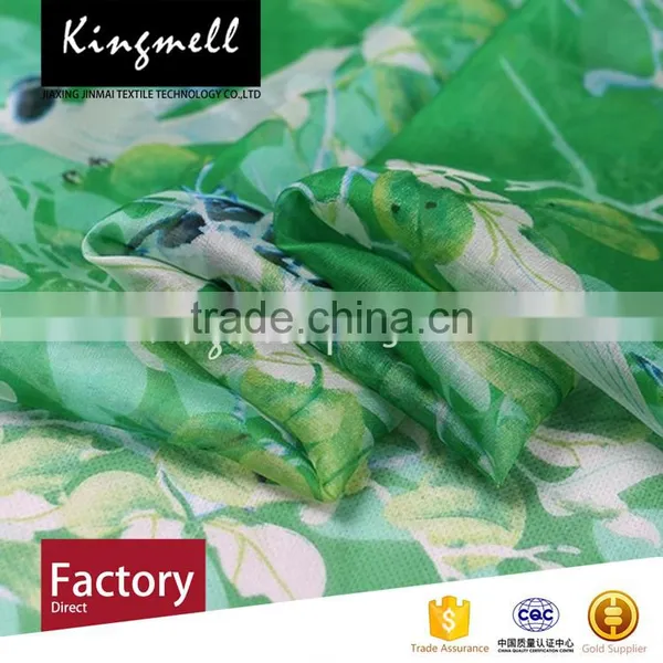 Custom Digital Printed Silk Chiffon Tulle Woven Fabric photo-2