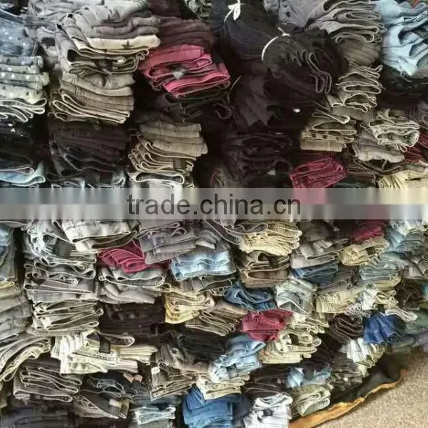 Girl's Good Quality High Elasticity Colorful Jeans Apparel Stock Lots photo-3