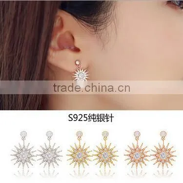 Minimalist Jewelry, Silver Sunshine Stud Earrings, 925 Sterling Silver Sun Earrings photo-3