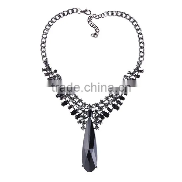New Fashion Big Teardrop Pendant Choker Necklace for Women Accessories photo-5