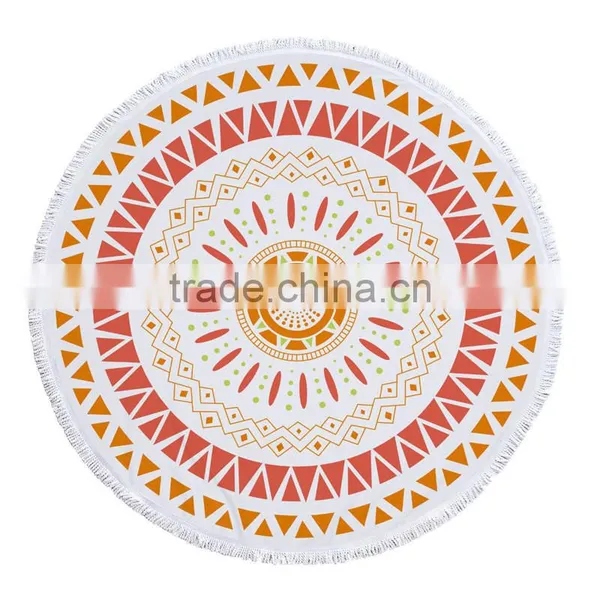 2017 Funny Adult&Kids Printed Velour Round Beach Towels With Tassels Wholesale photo-6