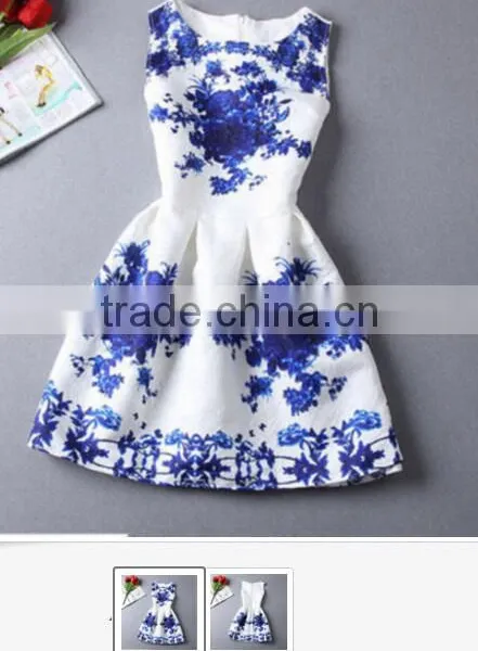 Walson Walson Vintage Summer TuTu Dress for Women Digital Evening Party Printing Dresses