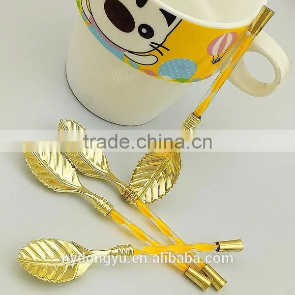 Electroplate Vintage Coffee Spoon Ice Crea Spoon/hy Zinc Alloy Creative Spoon and Fork /fancy Dessert Spoon Tableware photo-2