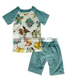 Unique Fashional Boys'T-shirt Printed Tractors Tops With Shorts Children Kids Clothing Sets photo-3