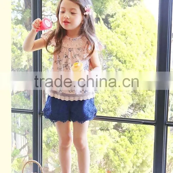 Wholesale Baby Girls Lace Sequin Cotton Shorts Childrens Boutique Clothing photo-2