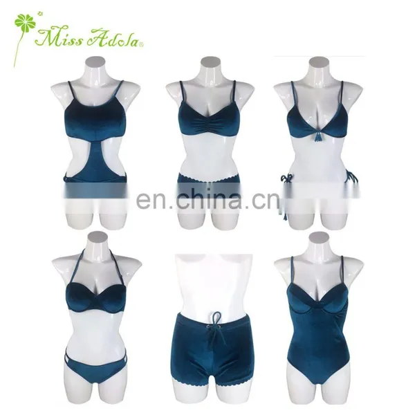 2017 Woman Hot Sale Velvet Swimwear One Piece photo-4