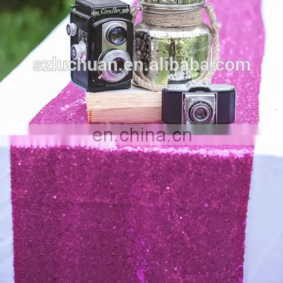 Glitter Gold Sequins Fancy Wedding Table Runner for Square Tables photo-6