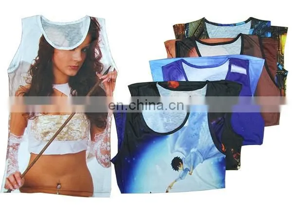 100 Cotton Fabric for Tank Top / Stringer Tank Top Custom photo-5