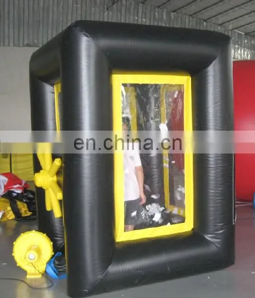High Quality Cheap Cube Inflatable Money Grabber Machine Booth for Advertisement photo-4