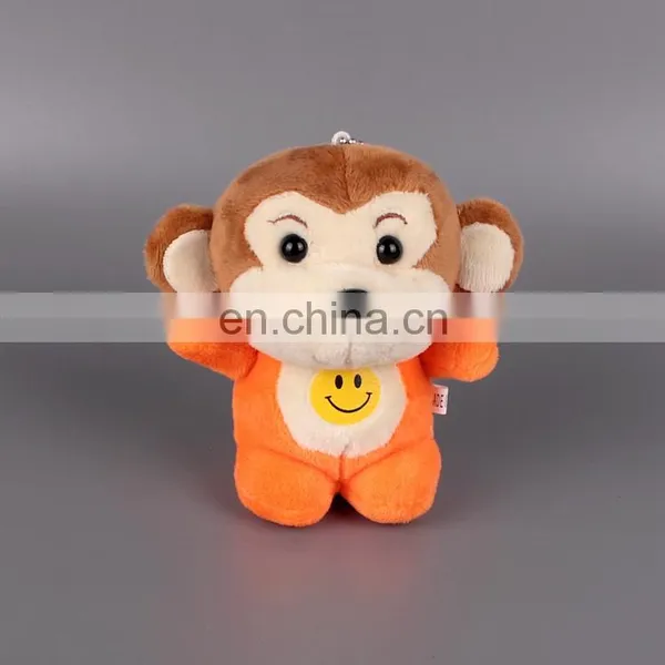 Cute Soft Stuffed Monkey Plush Toy Keychain With Sucker photo-3