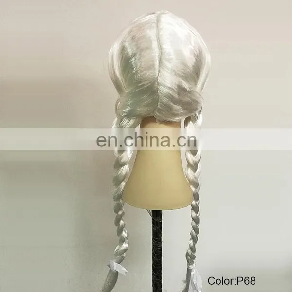 Carnival White Pigtail Party Wigs P-W232 photo-3