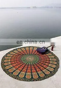 Indian Round Mandala Tapestry Indian Wall Hanging Beach Throw Towel Yoga Mat