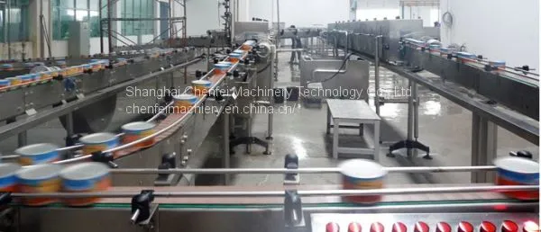 Canned fruit processing line